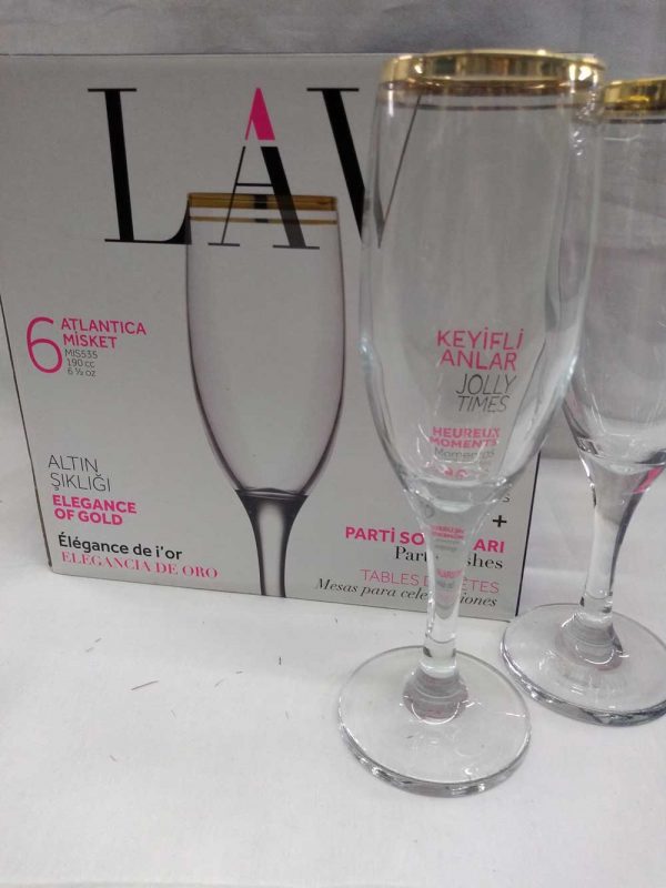 Pack x6 copas de champagne Atlantica