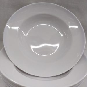Plato hondo de melamina blanco