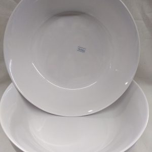 Ensaladera grande de melamina blanca