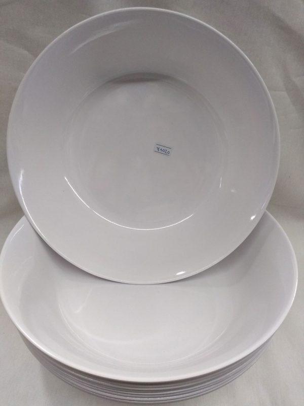 Ensaladera grande de melamina blanca