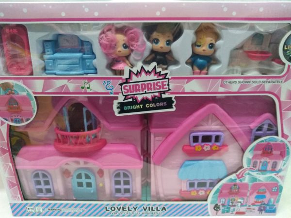 Casa LOL c/3 muñecas y muebles