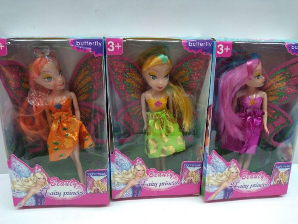 Muñeca "Butterfly" c/luz en caja