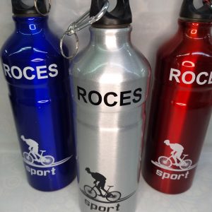 Botella aluminio deportiva c/gancho