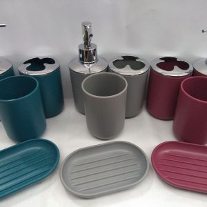 Set de baño x4 piezas acrilico