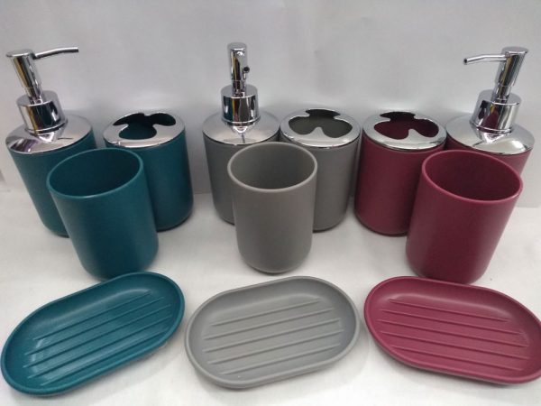 Set de baño x4 piezas acrilico