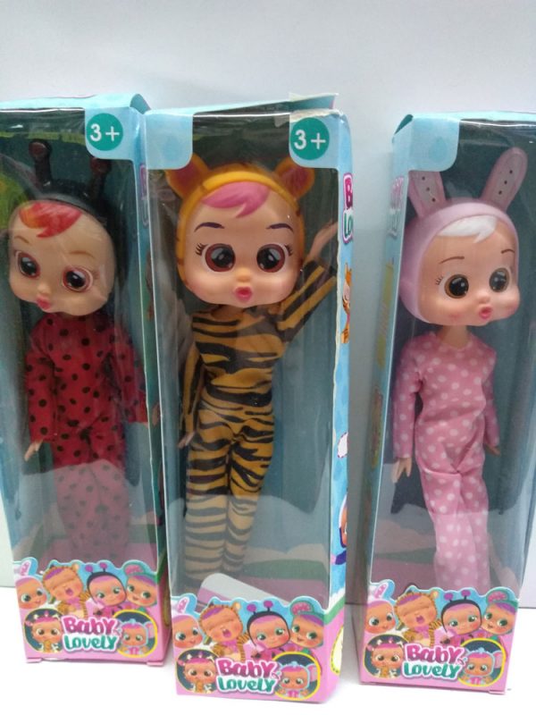 Muñeca larga "Cry babies" en caja