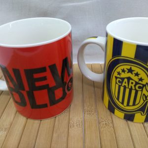 Jarro mug ceramica futbol en caja