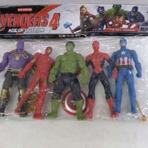 Muñecos avengers x5en bolsa