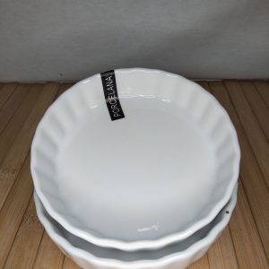 Molde p/tarteleta porcelana blanca