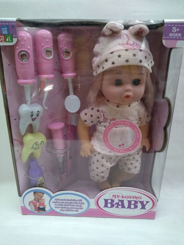 Bebe c/accesorios dentista en caja