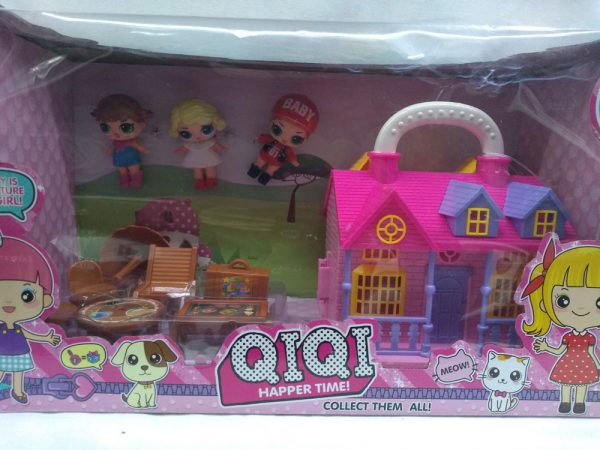 Casa + Muñeca "L.O.L" x3 en caja