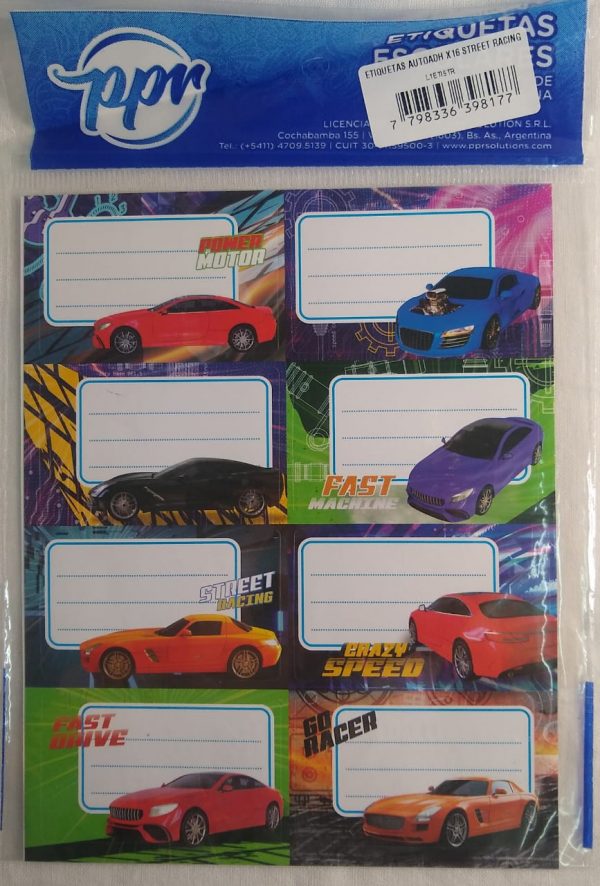 Etiquetas x16 "Autos"