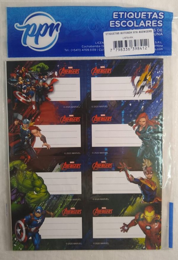 Etiquetas x16 "Avengers"