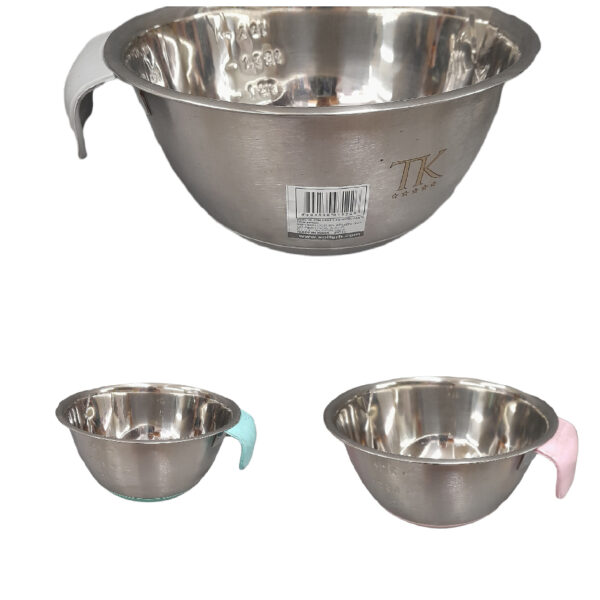Bowl batidor de acero c/base y asa silicona