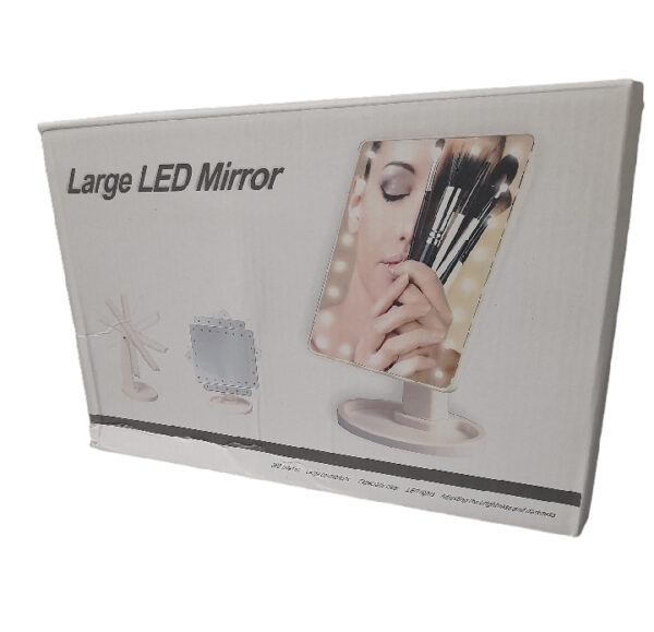 Espejo c/16 leds recargable USB