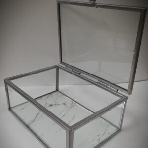 Cajita organizadora de vidrio silver