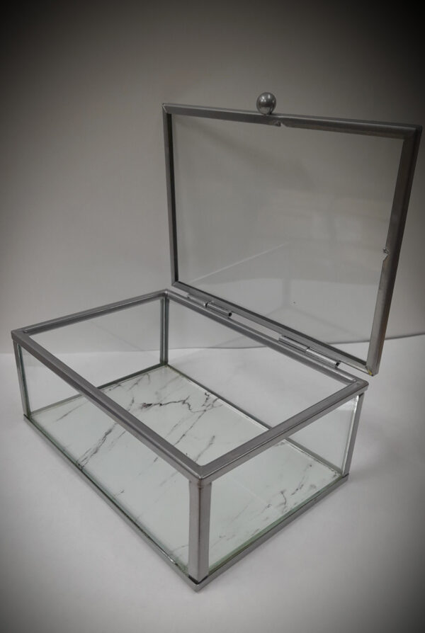Cajita organizadora de vidrio silver
