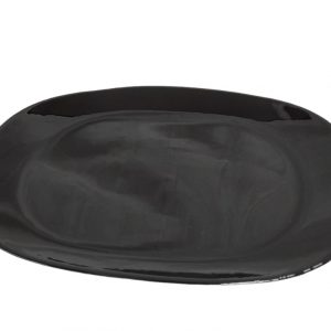 Bandeja rectangular vidrio negro 30x22cm