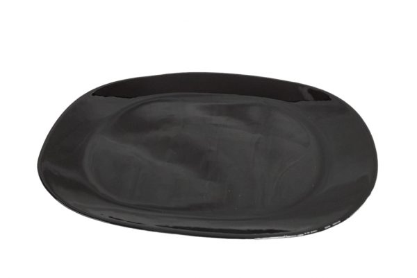 Bandeja rectangular vidrio negro 30x22cm