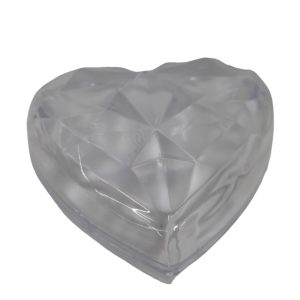 Cajita corazon plastica cristal