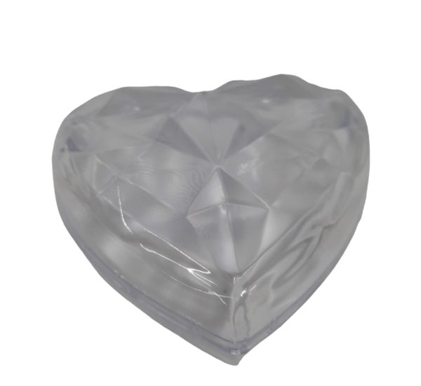 Cajita corazon plastica cristal