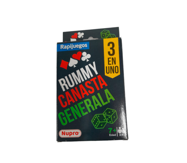 Juego de naipes 3en1 Rummy canasta generala