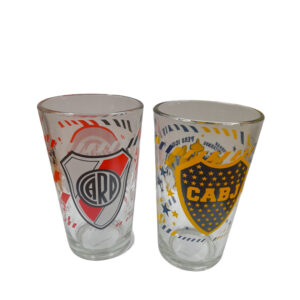 Vaso de vidrio futbol