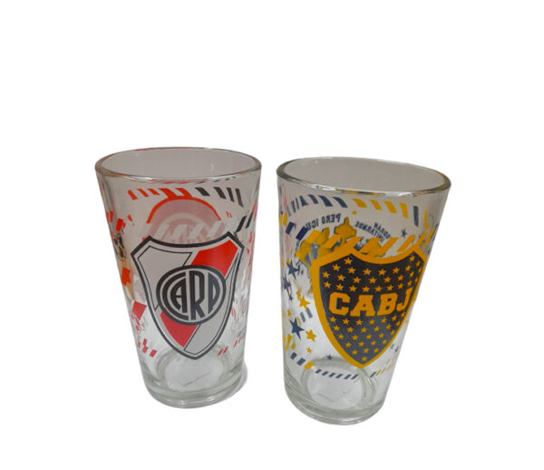 Vaso de vidrio futbol