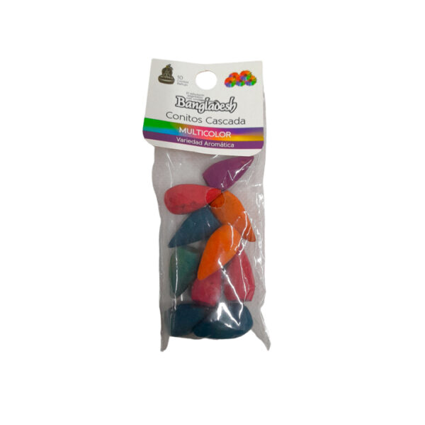 Sahumerios conos cascada x10 Multicolor