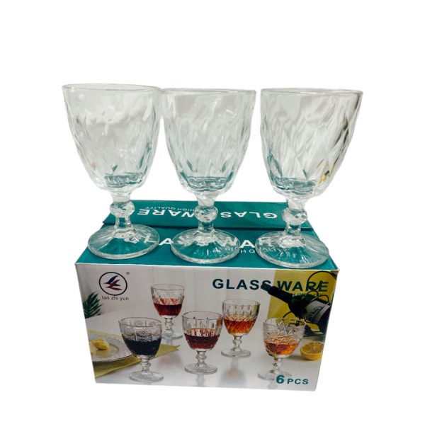 Copas de vino labrada x6