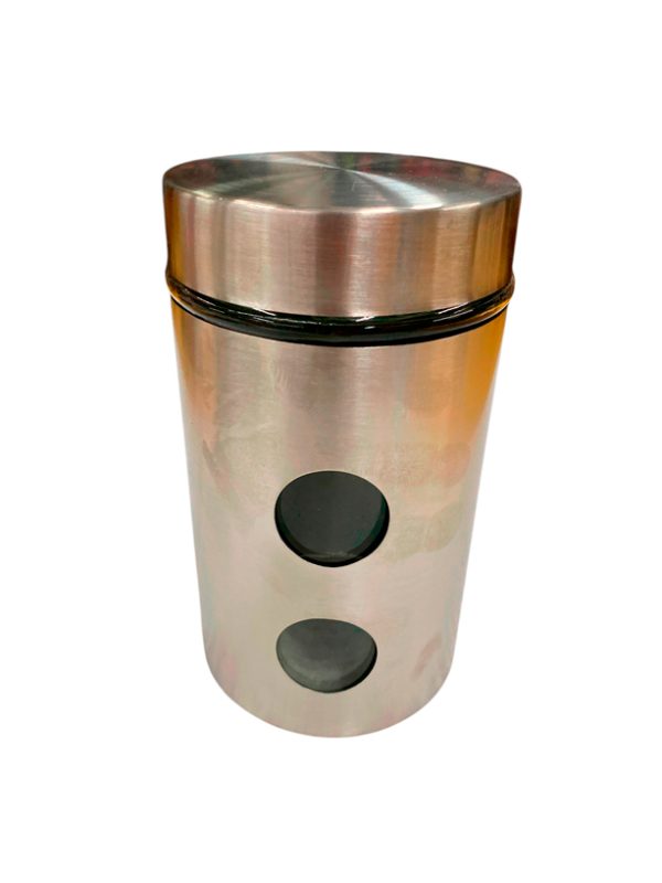 Frasco de vidrio forrado en acero 1l