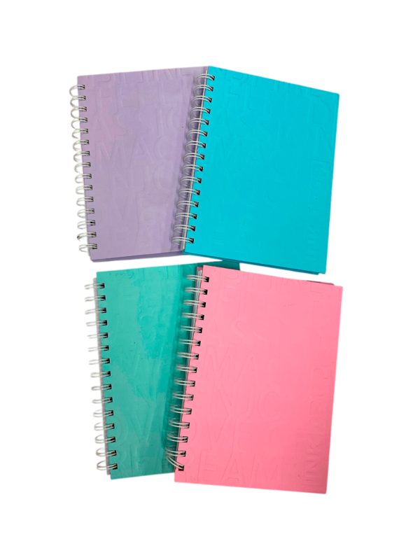 Cuaderno A5 t/dura espiralado pastel