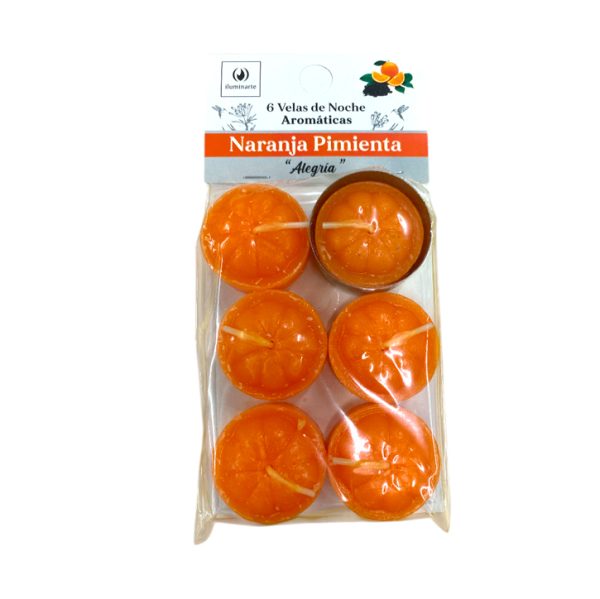 Velas p/hornito x6 aromaticas NARANJA PIMIENTA