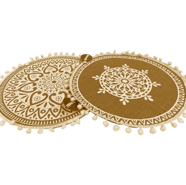 Individual mandala c/pompones 38cm