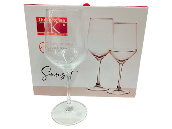 Copas de agua x6 "Sunset" 500cc