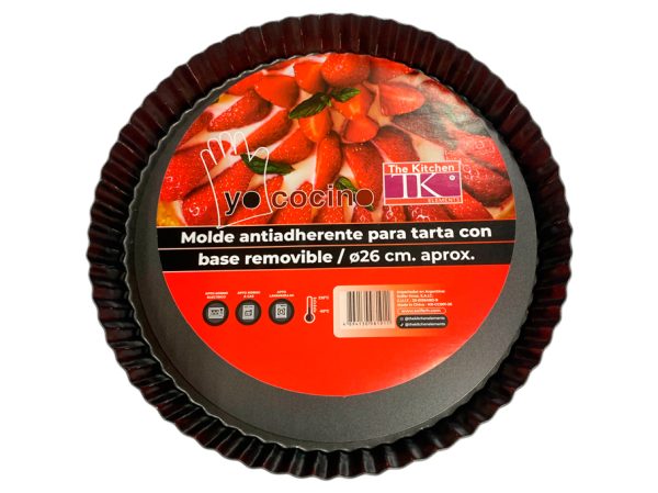 Tartera de teflon acanalada desmontable