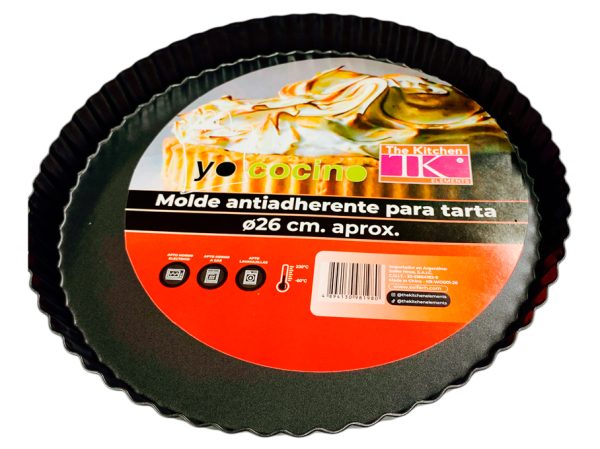 Tartera de teflon acanalada 26cm