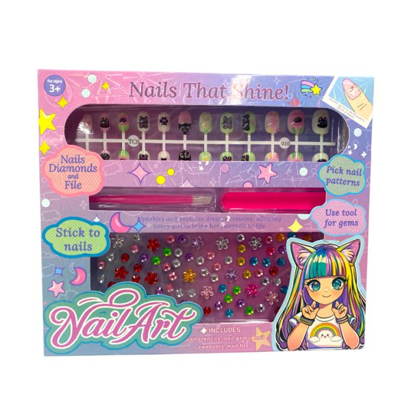 Uñas postizas c/glitter