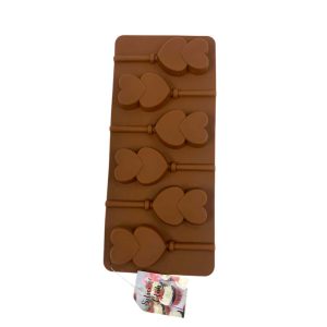 Molde de Silicona para Bombones Paleta Corazones