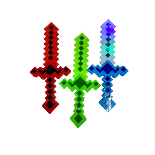 Espada de Minecraft con sonido y luz