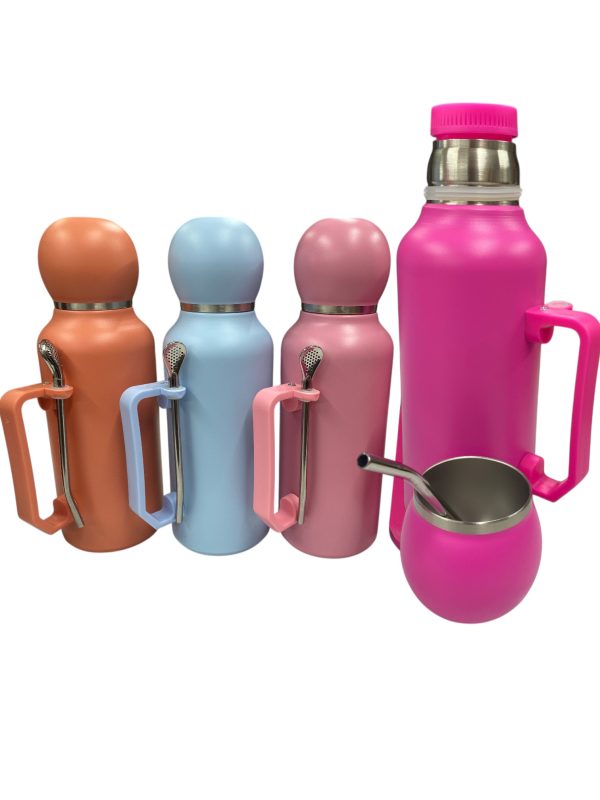 Termo Doble Capa 1.3L +Bombilla y mate