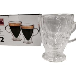 Taza De Caf? Doble Pared De Vidrio x12 160cc