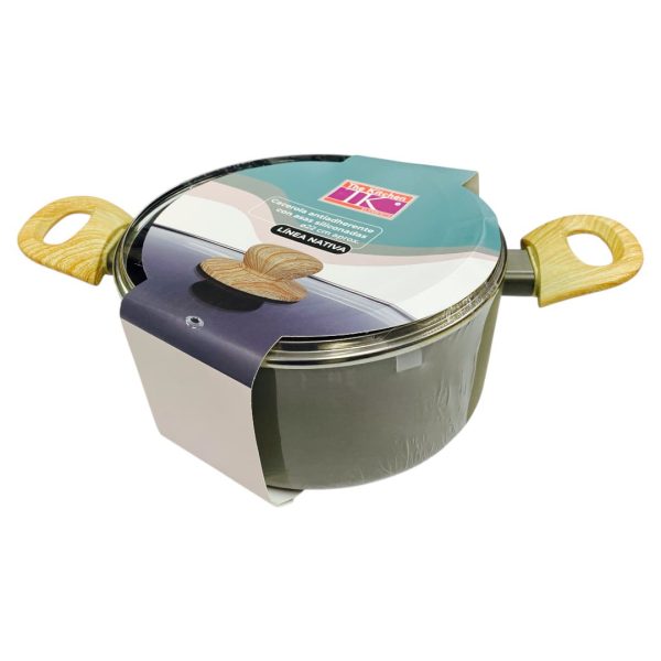 Cacerola De Teflon 22cm T/ De Vidrio