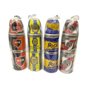 Set De Latas+ Mate Forrado De Futbol