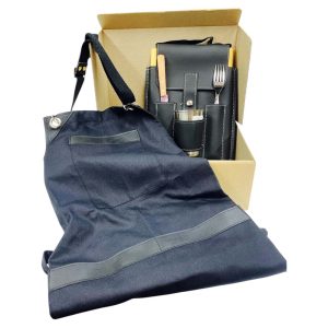 Set De Asado Premium c/ Delantal En Caja