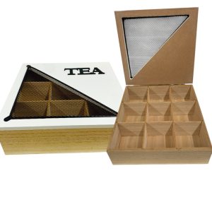 Caja de madera p/te 9 div