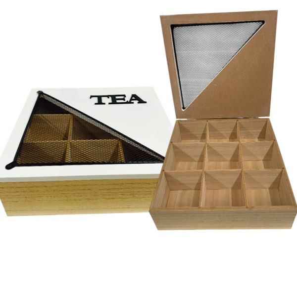 Caja de madera p/te 9 div