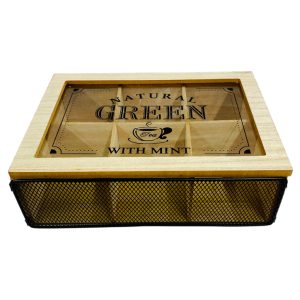 Caja de madera p/te 6 div