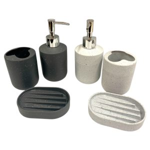 Set de baño plastico "Quo" x3 pzas