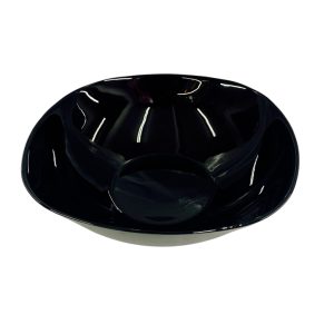Ensaladera de vidrio negra "Lisboa" 22cm